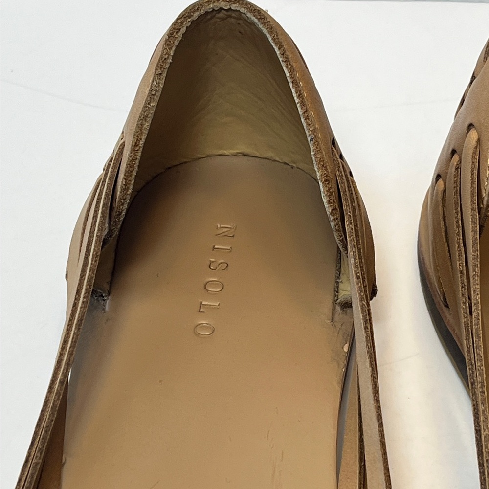 Nisolo Tan Leather Huaraches, size 11, made in Peru - Picture 3 of 8